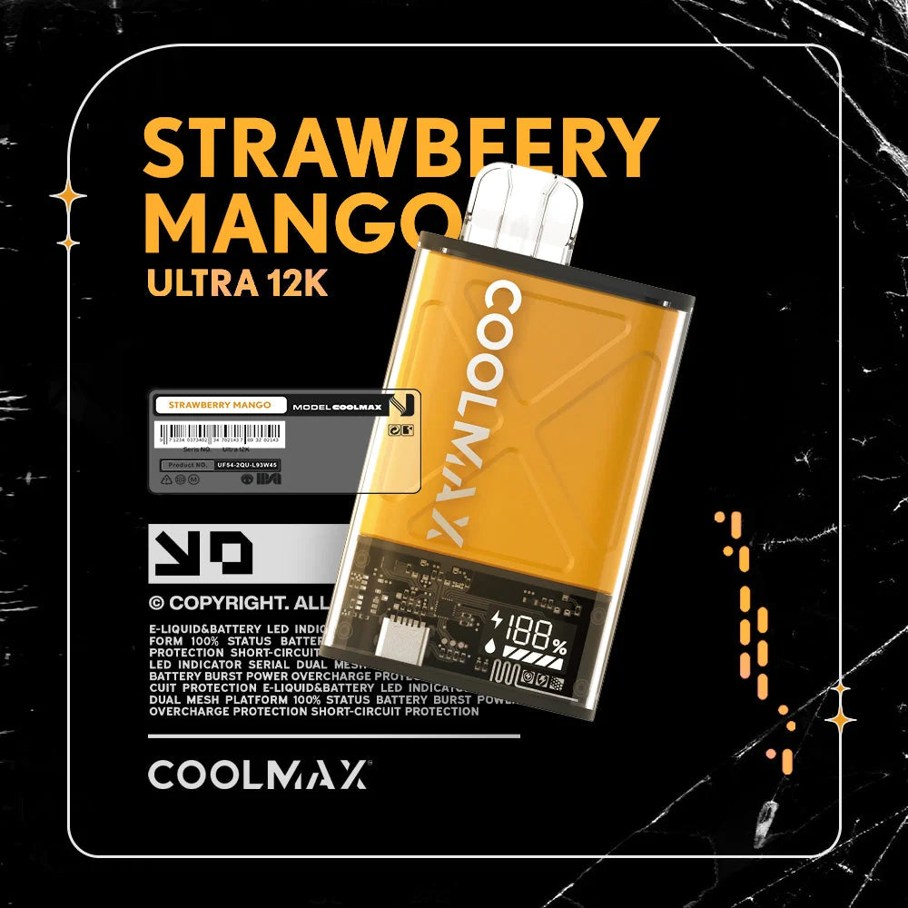 COOLMAX Ultra 12K Disposable Vape Strawberry Mango